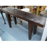 CONSOLE TABLE, contemporary design, 184cm x 40cm x 81cm H. (scratches to top)