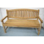 GARDEN BENCH, hardwood, 150cm W.