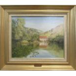 DIANA BOWEN 'Cougnaguet Mill, Cordogne, France', oil on canvas, signed lower right, 35cm x 45cm,