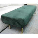 SWOON KOHL BENCH, green velvet, 150cm x 60cm x 50cm approx.