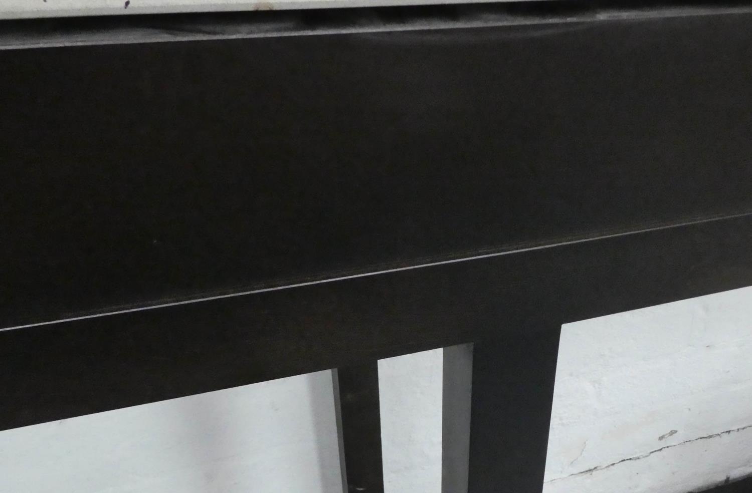 CONSOLE TABLE, contemporary design, stone top, 140cm x 40cm x 91cm. - Image 4 of 4