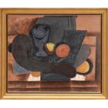 GEORGES BRAQUE 'Still life with Fruit', on silk with signature in the plate, 70cm x 90cm, framed and
