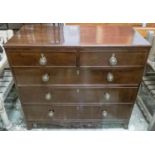 CHEST, Regency mahogany with two short drawers over three long, 107cm x 51cm x 98cm H.