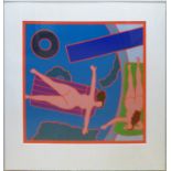 MAY 'Sun Therapy', 1982, silkscreen print, numbered 140/150, signed and dated, framed and glazed.