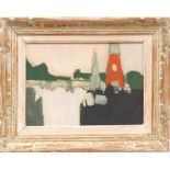 NICOLAS DE STAEL 'Paris', lithograph, Pierre Levy edition, 23cm x 32cm, vintage French frame.