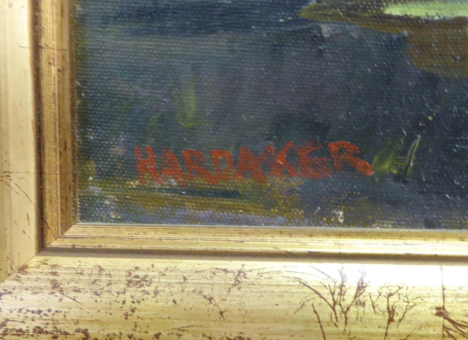 HARDACKER 'Portrait of a poodle', oil on canvas, signed lower left, 50cm x 60cm, framed. - Image 2 of 2