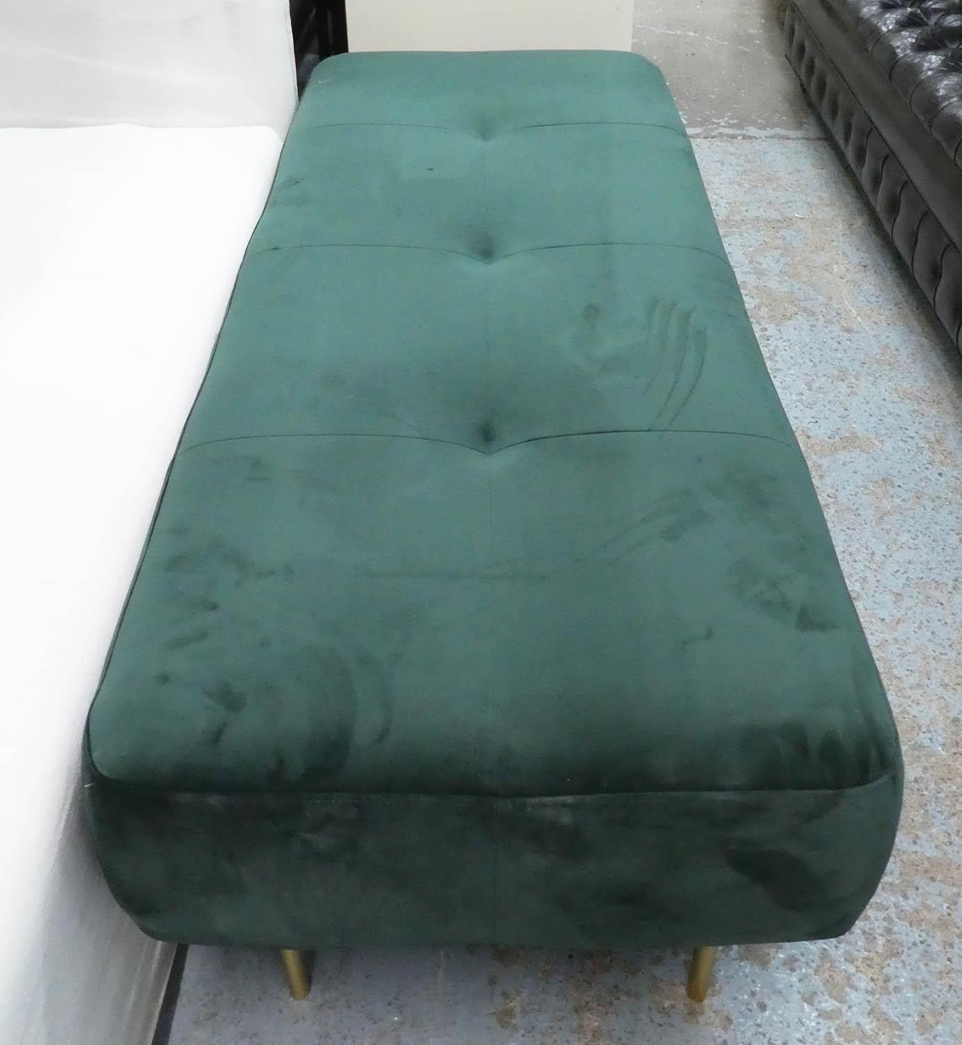 SWOON KOHL BENCH, green velvet, 150cm x 60cm x 50cm approx. - Image 2 of 4