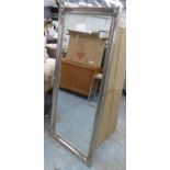 MIRROR, continental design, silvered finish, 75cm W x 167cm H.