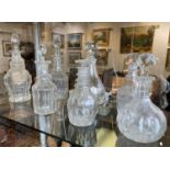 DECANTERS, seven of varying designs. (7)