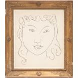 HENRI MATISSE 'Head of a Young Woman', original lithograph for Pierre a Feu on rives wove, printed
