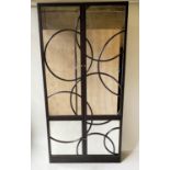 JULIAN CHICHESTER CIRCLES CABINET, black ash, with random circle mirror panelled doors, in two