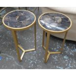 ANDREW MARTIN HUNTER SIDE TABLES, 33cm Diam x 56.5cm H.