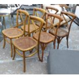 OKA CAMARGUE DINING CHAIRS, six, each with a caned seat, 49cm W x 89cm H. (6)