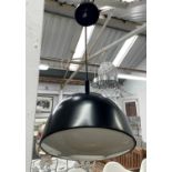 MUUTO CEILING PENDANT LAMP, black painted metal, 43cm diam x 22cm H.