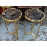 ANDREW MARTIN HUNTER SIDE TABLES, 33cm Diam x 56.5cm H.