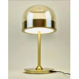 TABLE LAMP, 1960's Italian style, gilt metal with dome top, 45cm H.