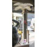 PALM TREE FLOOR LAMP, Vintage 1980's Italian, of perspex construction with coconut detail, 201cm