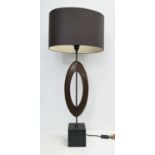 PORTA ROMANA SCULPTED MANHATTAN TABLE LAMP, with shade, 95cm H.