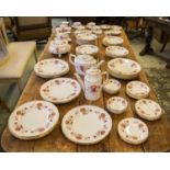 DINNER SERVICE, Royal Crown Derby 'Bali' pattern, A1100, includes nineteen dinner plates, twelve