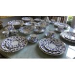 DINNER SERVICE, English fine bone china Spode Colonel, twelve place, five piece settings. 64