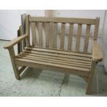 GARDEN BENCH, rustic grey painted finish, 132cm W.