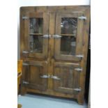 PANTRY CABINET, 1920's American style with a pair of glazed doors, 45cm D x 170cm H x 120cm W.