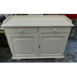 SIDE CABINET, white, 87cm H x 42cm x 110cm W.