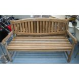 GARDEN BENCH, hardwood, 150cm W. (marks)