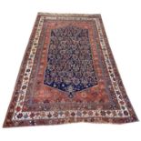 ANTIQUE QASHQAI RUG, 260cm x 155cm, boteh design.