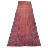 FINE PERSIAN TRIBAL FLATWEAVE RUNNER, 375cm x 112cm. (reversible)