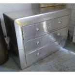 AVIATORS STYLE CHEST OF DRAWERS, 105cm x 42cm x 81cm.