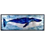 CONTEMPORARY SCHOOL, study of a whale, framed, 120cm x 44cm.