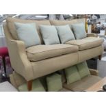 SOFA, light brown, 185cm W x 85cm H.