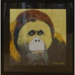 ANDY WARHOL 'Orangutan', 1983, lithograph, numbered 412/2400, CMOA stamp on reverse, printed on