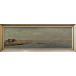 ARTHUR PANK (1918-1999), 'Southwold', oil on board, 15cm x 47cm, signed and framed.