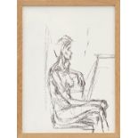 ALBERTO GIACOMETTI, 'Annette', a pair of lithographs, printed by Maeght, 37cm x 28cm, framed and