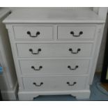 WHITE CHEST OF DRAWERS, 47cm x 113cm H x 96cm.