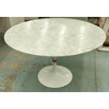 AFTER EERO SAARINEN TULIP STYLE TABLE, marble top, 121.5cm x 72cm H.