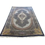 FINE PURE SILK QUM DESIGN CARPET, 300cm x 200cm.