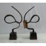 CONTEMPORARY SCHOOL, untitled sculptural studies, a pair, 51cm H. (2)