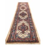 ANTIQUE NORTH WEST PERSIAN RUNNER, 460cm x 117cm.