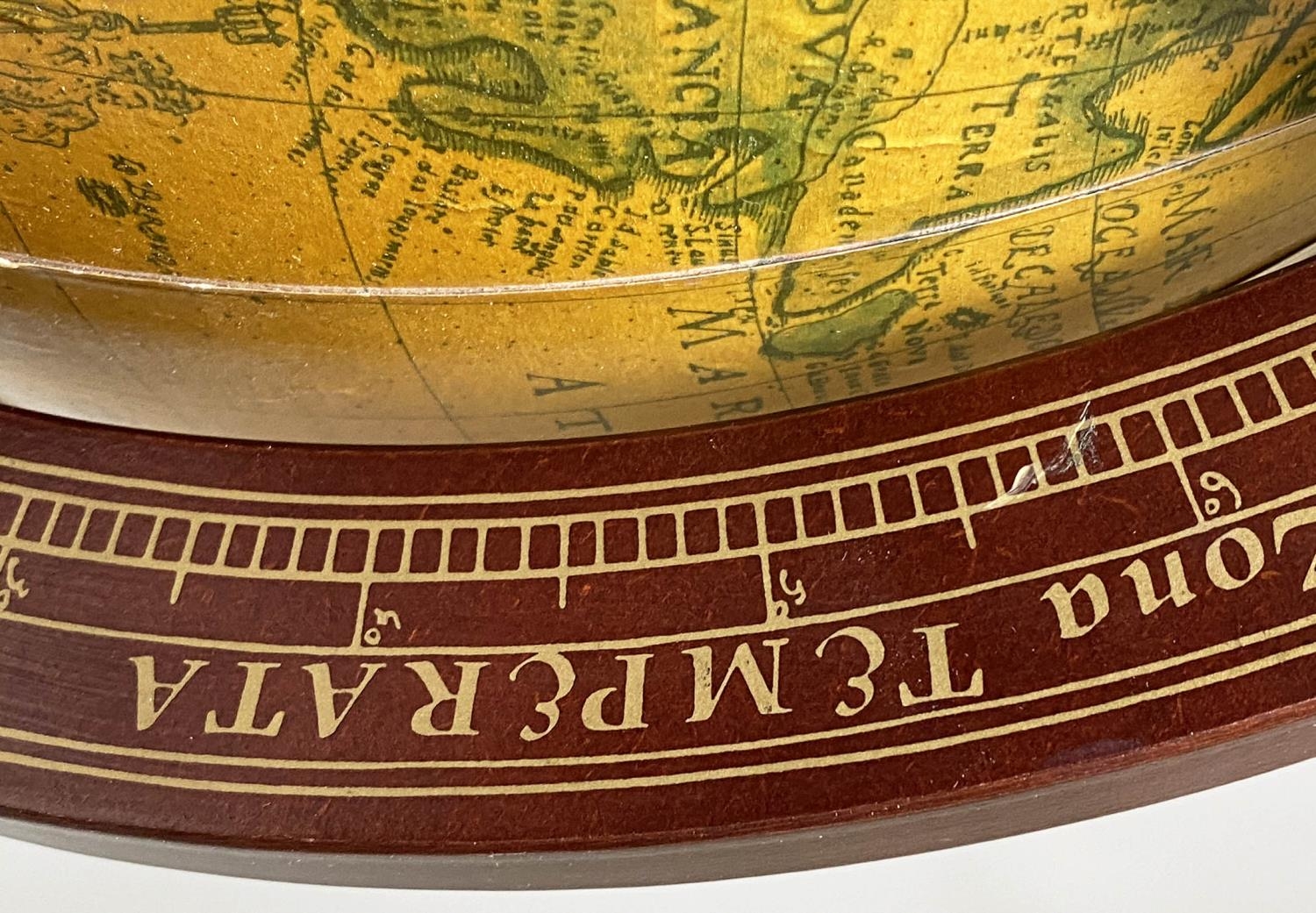 GLOBE COCKTAIL CABINET, in the form of an antique terrestrial globe on stand with rising lid and - Image 5 of 7