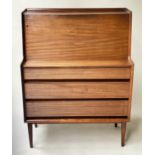 MID 20TH CENTURY BUREAU BY RICHARD HORNBY, Afromosa 'Fyne Lady' furniture with fitted interior and