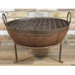 INDIAN KADAI MANNER FIRE BOWL, 66cm x 42cm.