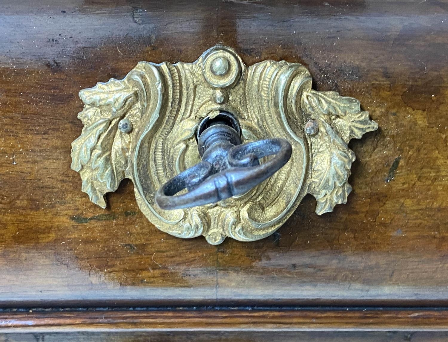 COMMODE, 19th century French Louis Philippe, burr walnut and gilt metal mounted, with four long - Image 4 of 5