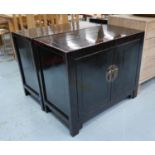 CHINESE SHANXI STYLE SIDE CABINETS, a pair, 87cm x 46cm x 71cm. (2)