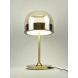 TABLE LAMP, 1970's, Italian style with a domed top, 42cm H.