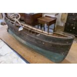 MODEL BOAT, 150cm L x 32cm W x 39cm H.