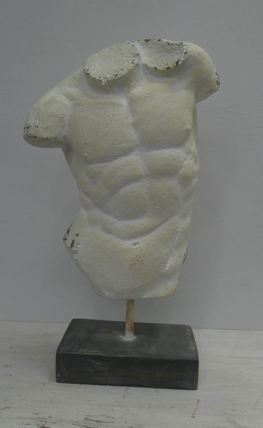 STUDY OF ADONIS, on stand, faux stone, 68cm H.