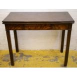 TEA TABLE, 75cm H x 90cm x 44cm George III mahogany with foldover top.